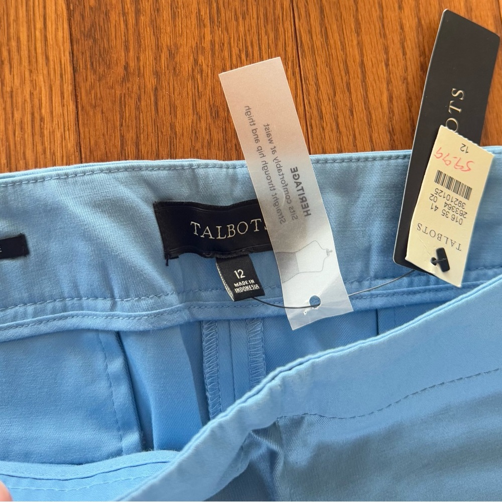 TALBOTS- Women’s Blue Capri Pant (Size 12) NWT - Picture 2 of 2